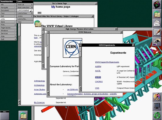 Скриншот одного из первых браузеров